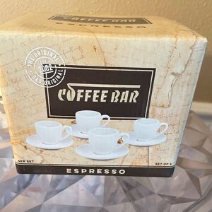 Konitz Expresso Stoneware Cups and Saucer Set New!